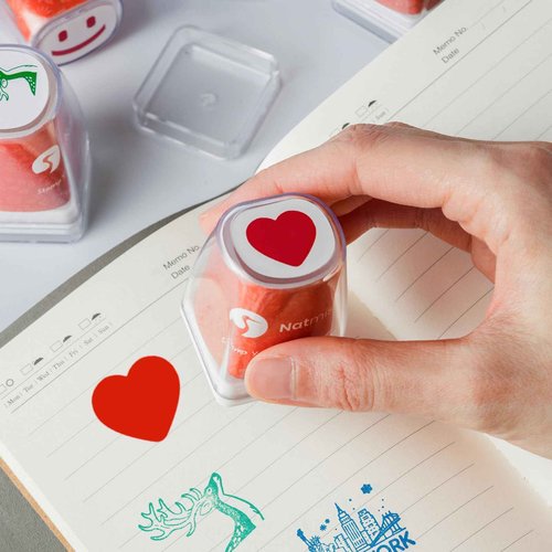 Natmisz:Marine Animal Self Inking Stamp Set - Exclusive Custom Design - Perfect for Daily Planner, Journaling Notebooks, Scuba Diving Log, Travel Hiking Camping Journal (5-Design Stamp Assortment)