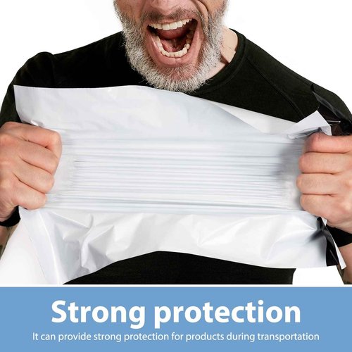 Metronic 300 Pcs Poly Mailers 12x15.5, Medium Size Shipping Bags for Small Business Supplies,White Poly Mailer Bags for Clothing Packing Supplies, Strong Adhensive Shipping Mailing Envelopes Self Seal