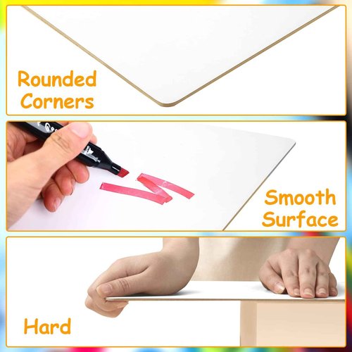 ShyLizard 36Pack White Board Dry Erase Boards with 36Erasers, Double Sided Small White Board for Classroom Students, 9"x12" Personal Mini Boards Bulk, Classroom Teachers Office Supplies