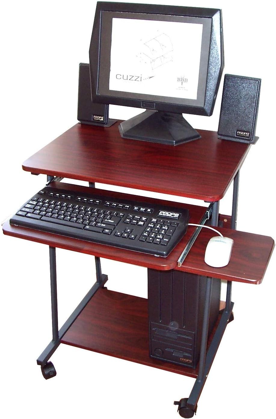 CUZZI 24" Narrow Mini Compact Computer Desk - Perfect for Small Spaces, RVs & Work from Home