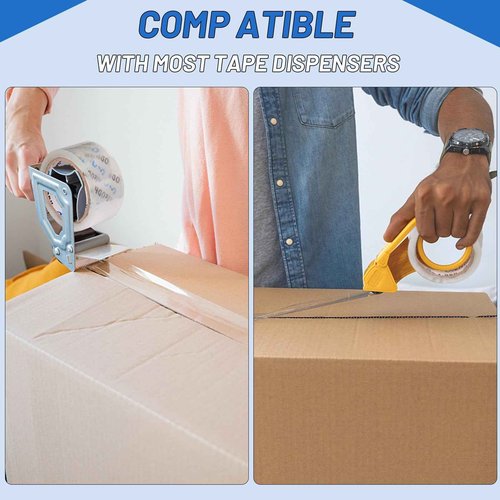 Oleitodh 24 Rolls Clear Packaging Tape Bulk, 3" X 55 yd Shipping Tape Bulk, Total 1320 Yards, 2.7 mil, 3" Core, Heavy Duty Packing Tape Refills for Moving Boxes, Package, Mailing
