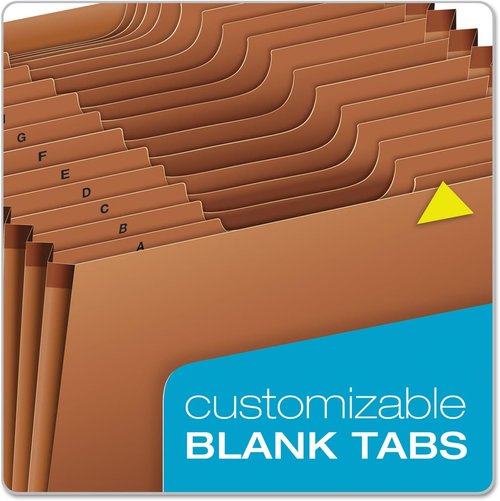Pendaflex Heavy Duty Expanding File - 21 Pockets, A-Z Tabs, Tyvek Reinforced Edges, Letter Size, Brown