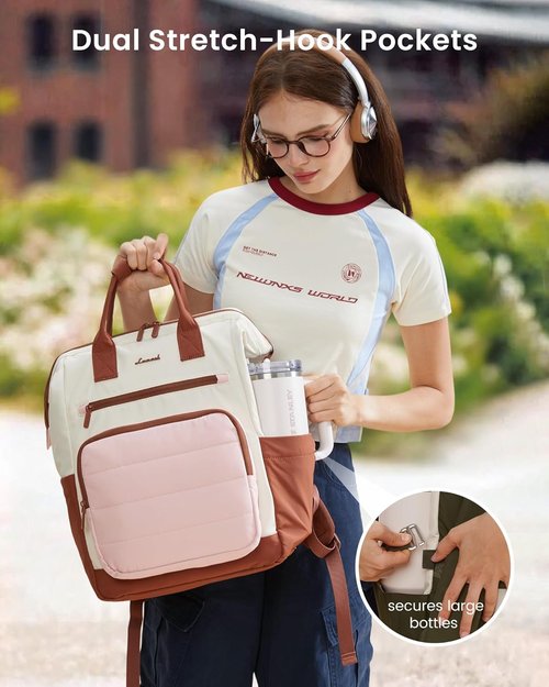 LOVEVOOK Puffer Laptop Backpack - Stylish 15.6 Inch Work Bag for Women | Perfect for Nurses, Teachers & Students