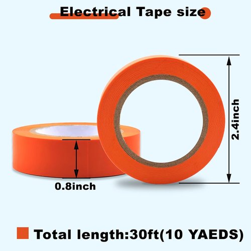 Romeda 9 Pack Colored Electrical Tape - Water, Sun & Oil Resistant for Home & Industrial Use