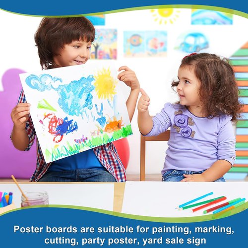 ROOKEA White Poster Board Paper - 36 Pcs Bulk for Vision Boards, Arts & Crafts | 11x14 Size