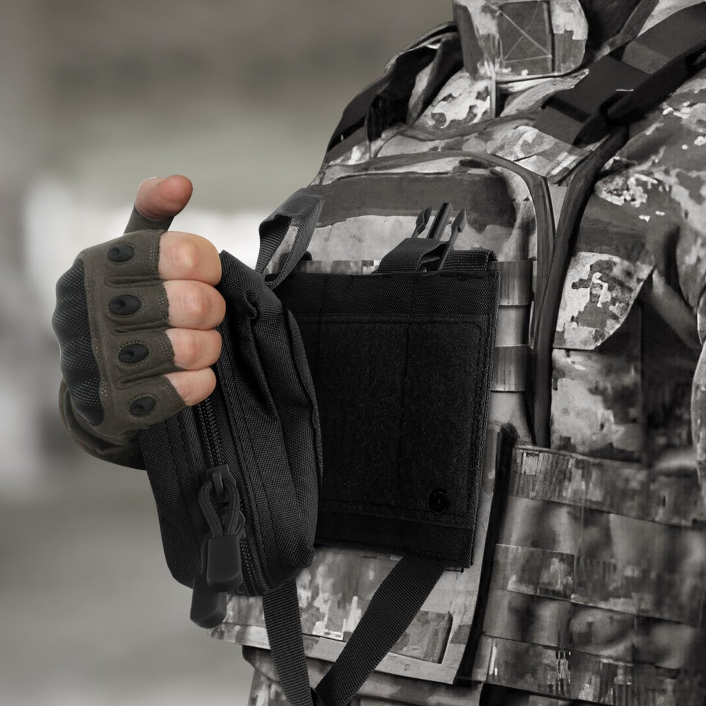 ZZY Tactical EMT Pouch, Upgrade IFAK Tear-Away First Aid Kit Tactical Small Belt First Aid Pouch Molle Medical Pouches for Travel, Outdoor Hiking, Hunting