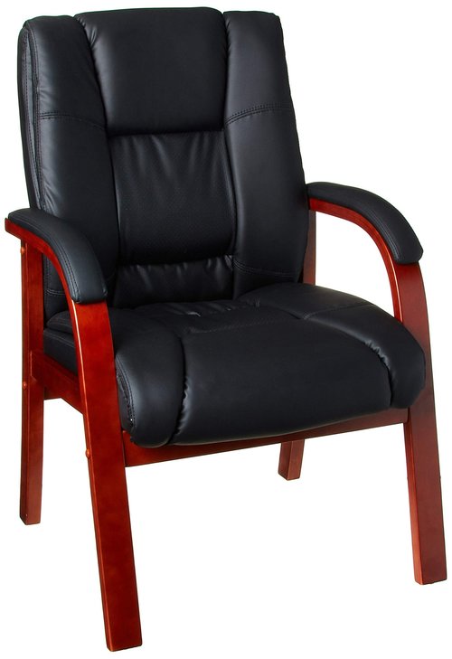 Boss Boss Office Products Mid Back Wood Finished Guest Chairs