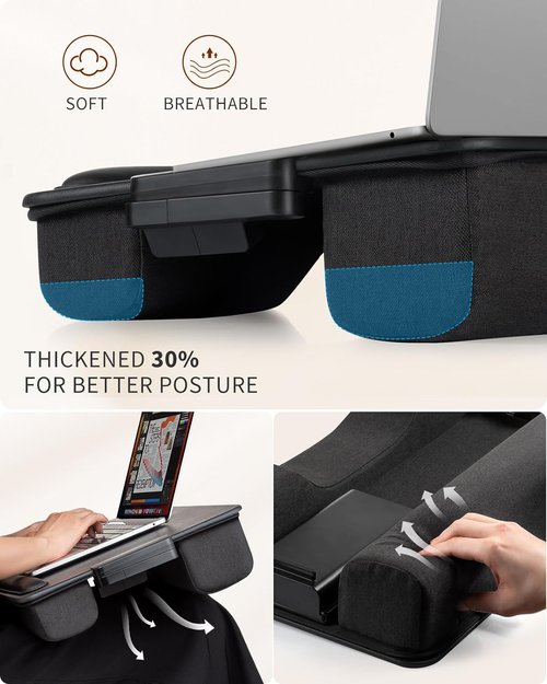SAIJI Portable Laptop Lap Desk - Lightweight Tray for Bed & Couch | Fits Up to 17" Laptops & MacBook