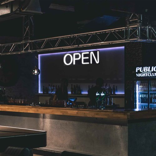 Open Signs for Business,Neon Open Sign Led,20x7 inch with Remote Control,Bright Light Up Sign,Window Door Wall Mounted Bar Coffee Salon Store,12V/2A Horizontal White H