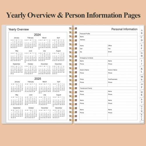Heveboik Client Record Book - Hair Stylist Client Profile Book-Binder and Client Record Cards with A-Z Alphabetical Tabs for Salons, Hair Stylist, Nail, Small Business, Rose Leaf