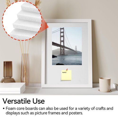 10 Pack Foam Boards,Thickness White Foam Core Backing Board 3/16" Foam Poster Boards for Mounting Photographs and Artwork, 3-D Modeling, Signage, Poster Making in School, Office (A3,12"x16.5")