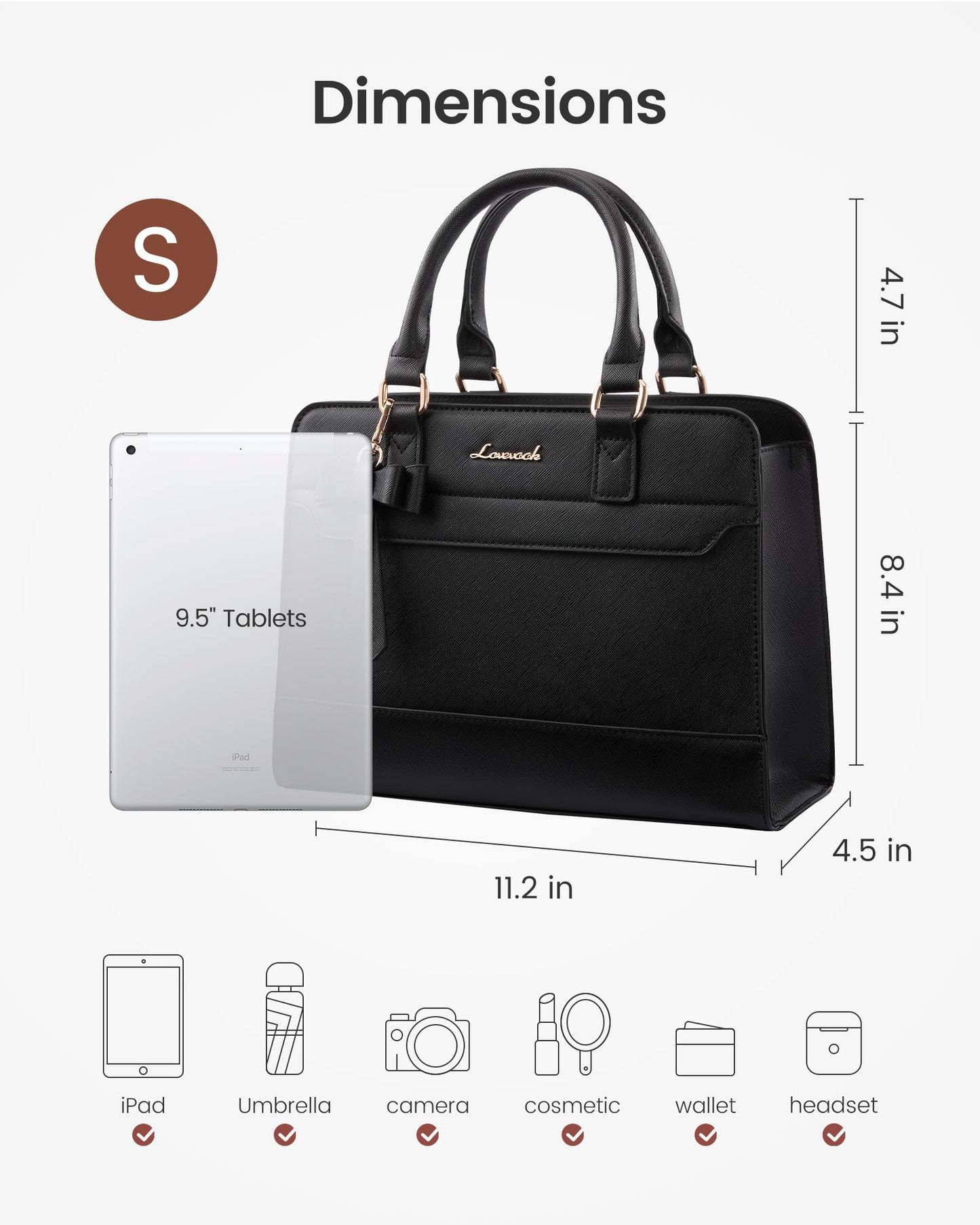 LOVEVOOK Purses for Women,Leather Tote Purse and Handbags,Satchel Shoulder Crossbody Top Handle Bags with Zipper