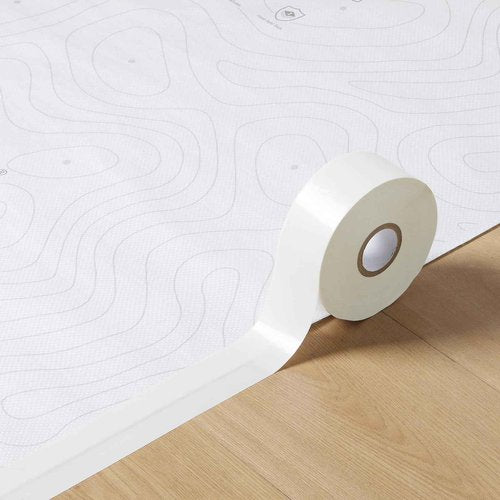 Sheeldify 1.97" x 164‘ Seam Tape - Duct Tape Edge Tape Heavy Duty Multi-Purpose, Hand-Tearable, No Residue, White, 6 Roll