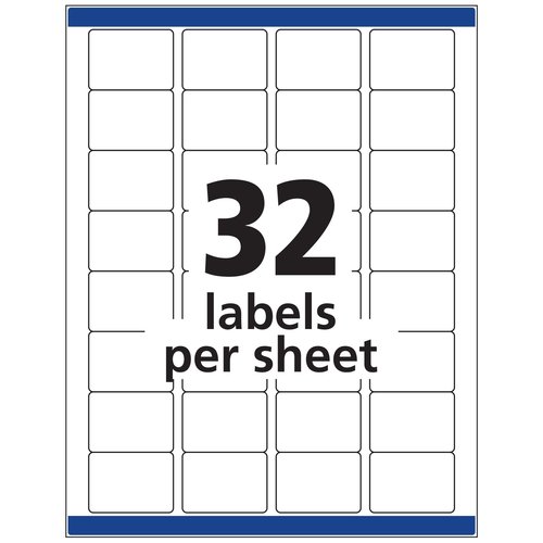 Avery ID Labels, Sure Feed Technology, Permanent Adhesive, 1.25" x 1.75", 5 Packs (6570)