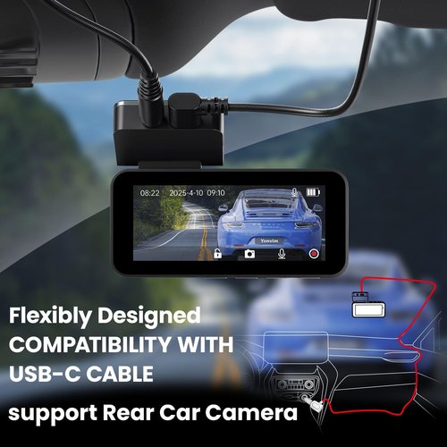 Yonvim Dash Cam，Dash Camera for Cars 2.5K with 3.39" IPS Screen & 32GB Card，Dash Cam Front 160° Wide Angle, Loop Recording for Night/Day Security,G-Sensor, Support 256 GB Max