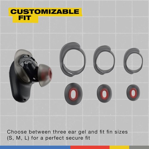 Skullcandy Method 360 ANC Wireless Earbuds, Sound by Bose, Bluetooth Headphones, Premium Noise Cancelling, Up to 40 Hrs Battery, Sweat and Water Resistant, Microphone for iPhone Android - Bone