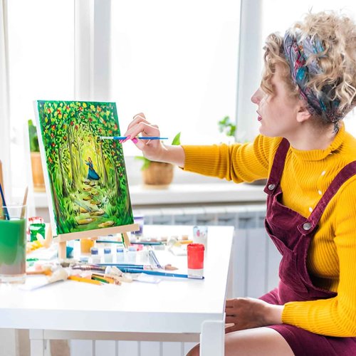 LISHINE 20 Pcs Wood Easel 9 Inch Easel Stand for Painting Canvases, Tripod, Small Kids Student Tabletop Easels for Painting, Canvas Holder Stand for Painting