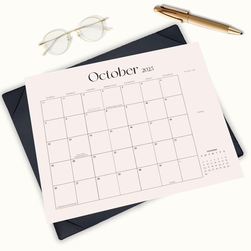 Tutazook Large Desk Calendar 2025-2026 with Desk Mat, Desktop Calendar 18 Monthly Runs From July 2025 to December 2026, Desk Pad Calendar 22 x 17 Inch Perfect for Planning, Organizing, and Scheduling Your Life (Black)