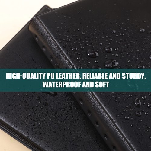 6 Pcs Leather Business Card Book Holder Organizer Sleeve Storage Business Card Holder Organizer 300 Cards Portable Credit Card Organizer Business Card Binder for Men Women Office