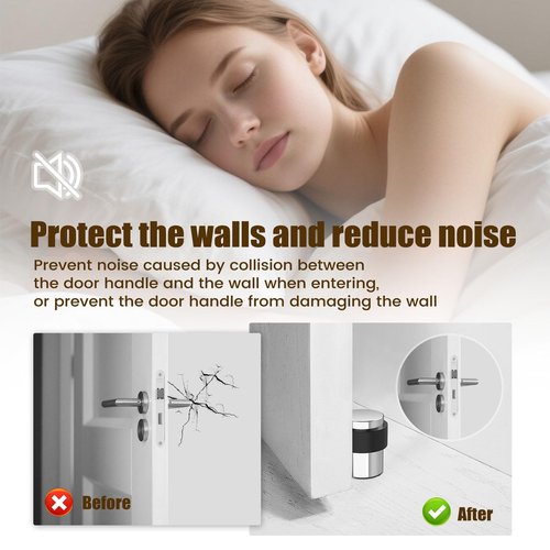 RINJUN 20 Pack Silver Mirror Finish Door Stoppers for Floor Mounting， Door Stopper Heavy Duty，304 Stainless Steel Cylindrical Made with Rubber Bumper，Floor Mount Door Holder Keep Door Open