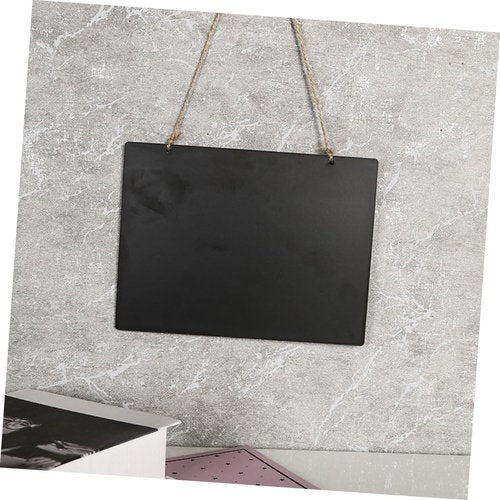 FAVOMOTO 5pcs Small Hanging Chalkboard Signs Double-Sided Wooden Message Boards for Indoor Decor Blackboard with Construction for Sharing Messages and Creative Displays