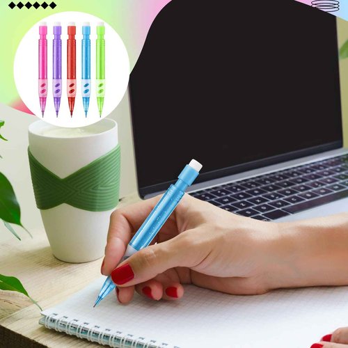 Fuyoooo 250 Pcs Mini Mechanical Pencils Automatic Pencils with Erasers 0.7 mm Small Point for Writing Drawing Sketching Home Office School Supplies