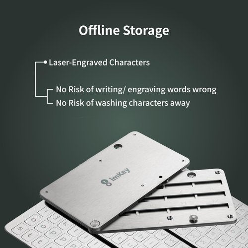 imKey S1 Fireproof Seed Phrase Storage – BIP39 Compatible Metal Backup for 12/18/24 Word Mnemonic bitcoin metal waterproof notebook ethereum seed storage eth solana crypto wallet