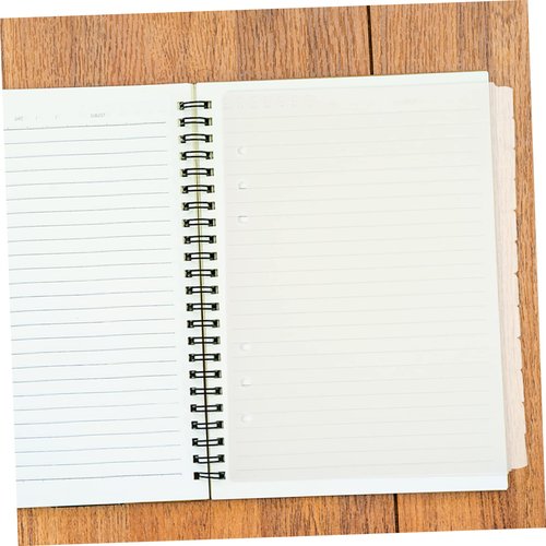 HOMSFOU 12Pcs Index Dividers Creative Plastic Tab Cards for Ring Binders Six Holes Practical Labels for Organizing Books Reports Journals and Planners