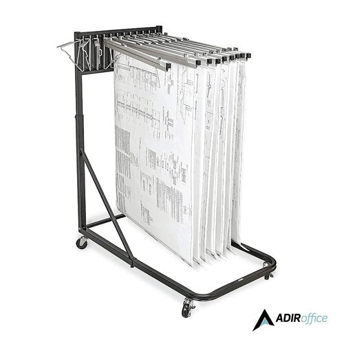 Adir Mobile Blueprint Holder – Construction Plan Rack, Map Organizer, Blueprint Rack, and Poster Display Rack for Jobsite and Office (Without Blueprint Clamps)