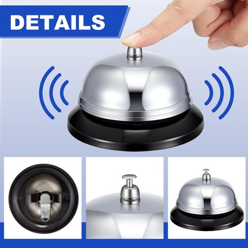 Colingmill Desk Bell for Service and Please Ring Sign 2" x 8" Acrylic No Receptionist Sign Call Ring Bell for Office Hotel Restaurant Counter Reception Area