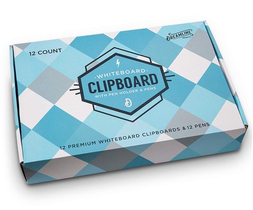 Dry Erase Clipboard (12pc Set) with White Board Markers | Small White Board Dry Erase Clipboards for Classroom, to Do List White Board Small Clip Boards - Class Pack, 12 Dry Erase Markers Included!