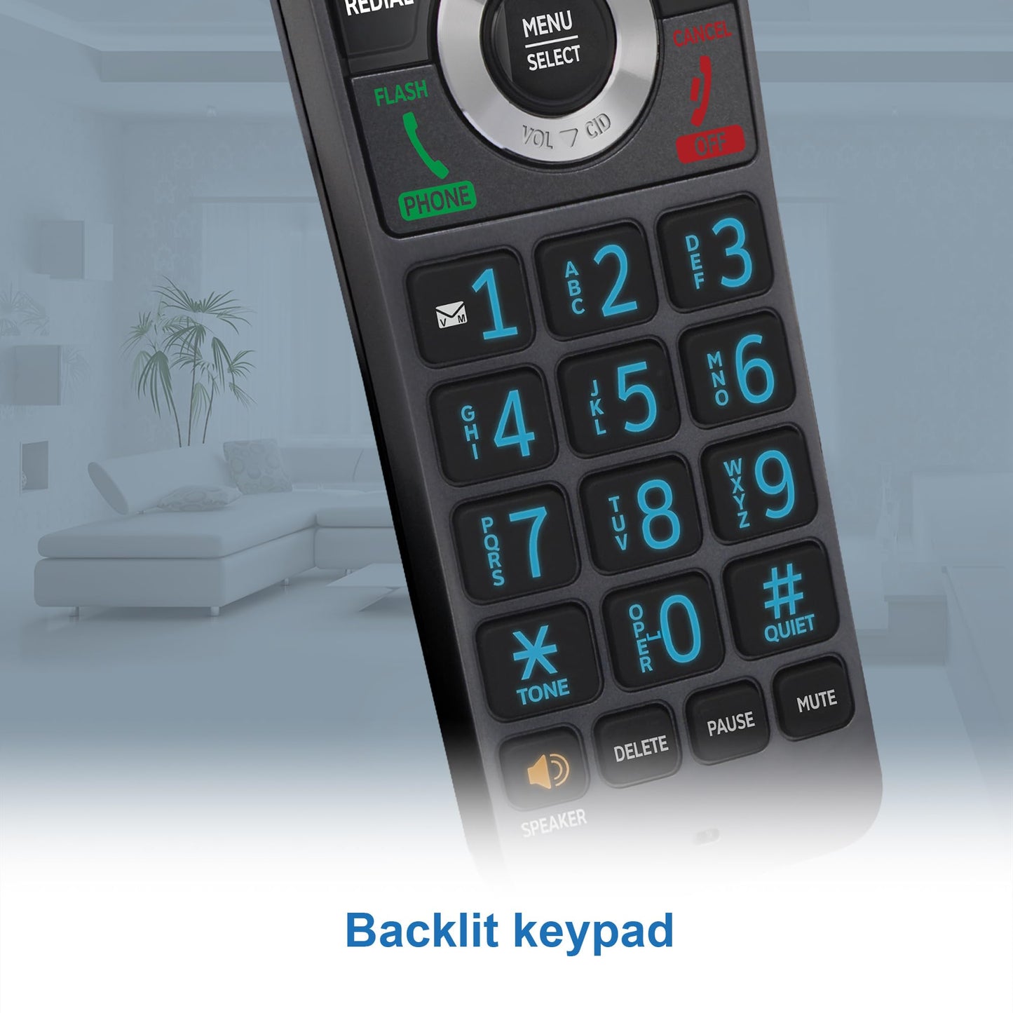 AT&T GL2101-4 DECT 6.0 4-Handset Cordless Phone, Graphite & Black