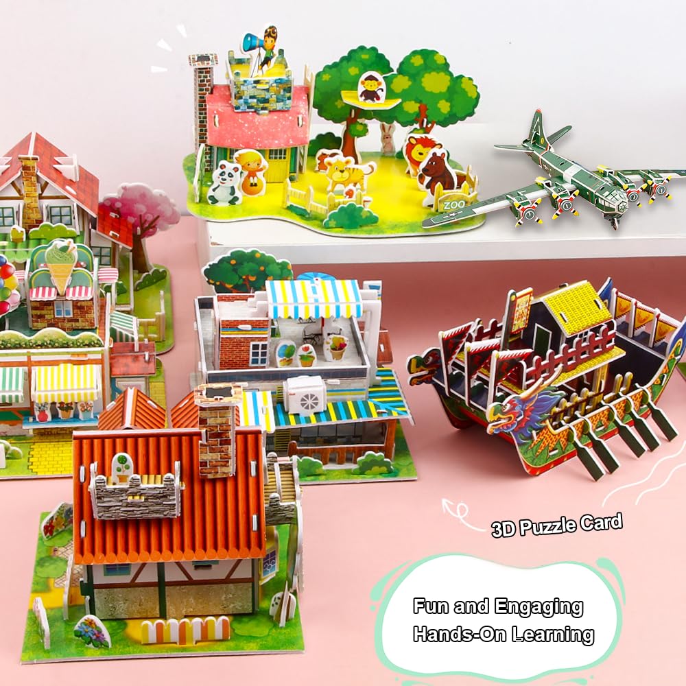 Jigsaw Puzzle Science Kit, Model Building Puzzles for Ages 8 and Up, Single Style Dragon Boat Theme, DIY Craft Set with Safe Rounded Pieces for Hands-On Learning and Brain Development