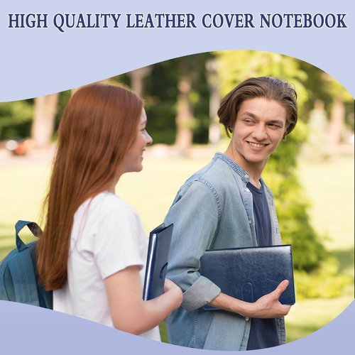 Leather Steno Pad Holder 6x9 Steno Pad Cover Business Padfolio Organizer Leather Cover Compatible With 6x9 Steno Notebook Portfolio Pocket Organizer With Pen Loop for Business Office(Dark Blue)