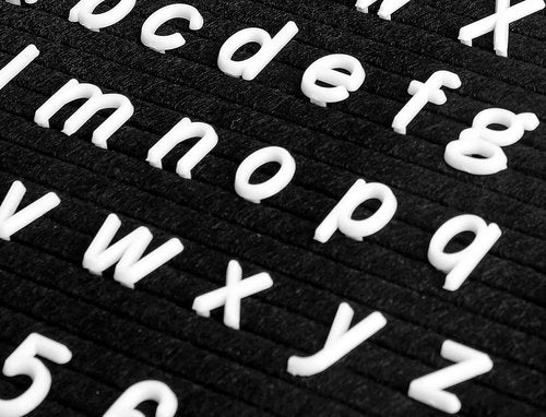 Letters Set - Pre-Cut 390pcs Lowercase Letters for Creative Projects | No Board Included