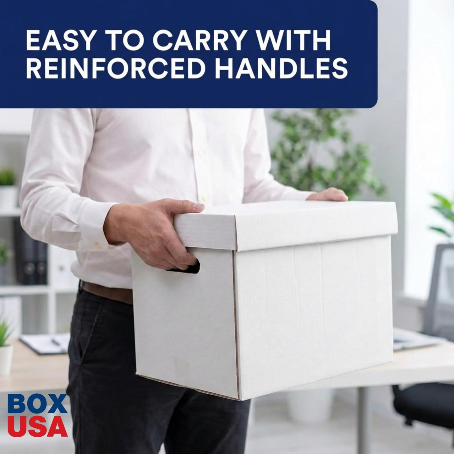 BOX USA Boxes with Lids and Handles (360-Pack) - File Storage Boxes for Office Supplies, Book Storage, Moving, and Packaging, Fits Letter and Legal Paper, Removable Lid