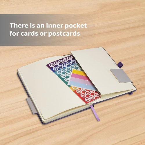 Mlife A5 Lined Journal Notebook - College Ruled, 196 Pages, 5.75" x 8.38", Hardcover - 3 Pack Black