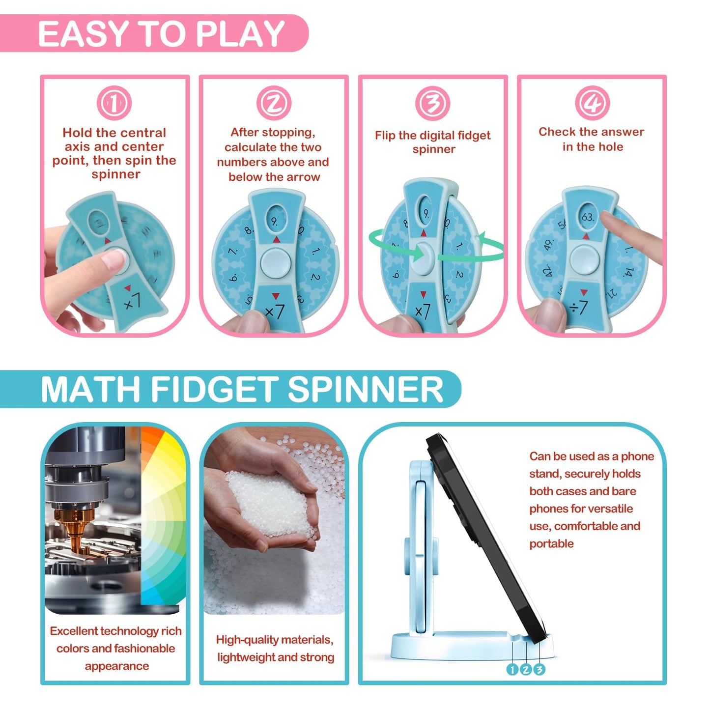 Math Fidget Spinners,Educational Math Learning Tools
