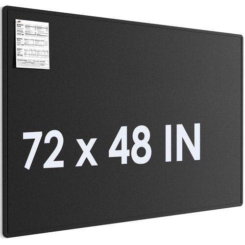 MaxGear Extra Large Bulletin Board 72" x 48", Foldable Felt Board Vision Board Supplies, Cork Board for Office, Home, School, Small Pin Boards for Walls Decorative Display Board Black