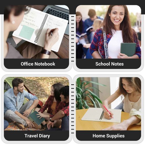 EUSOAR Spiral Journal Notebook, A5 24 Packs 5.5x8.3 120 Pages Lined Travel Writing Notebooks, Memo Notepad Sketchbook, Students College Office Business Subject Diary Ruled Book Journal-6 Colors