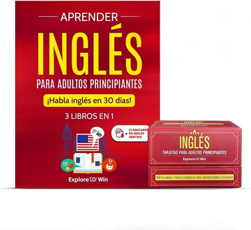 Aprender Inglés | Skiennix 3-in-1 Course for Beginners - 3 Books, 100 Flashcards & Online Access