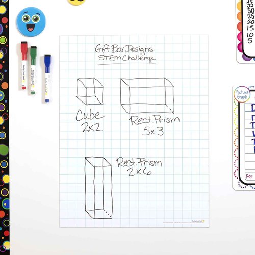 Really Good Stuff Jumbo Magnetic Dry Erase Graph 1'' Sheet, 17" x 22", for Whiteboard or Fridge, Classroom Essentials & Must Have, Home, School, & Office