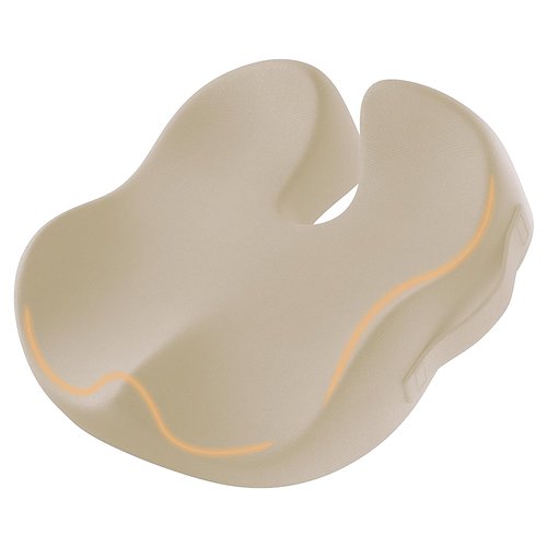 ProtoArc Seat Cushion, Office Chair Cushion for Sciatica, Coccyx Cushion, Ergonomic Memory Foam Seat Cushion for Car, Home, Pressure Relief Pad for Hip, Tailbone, All Day Comfort - Beige
