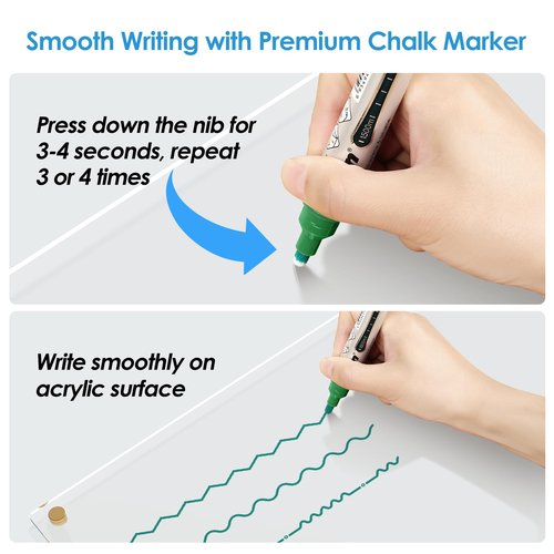MaxGear Acrylic Dry Erase Board for Wall, 36'' x 24'' Clear Large Acrylic Writing Board Non Magnetic Floating Frameless Wall Mounted Big Whiteboard with 4 Markers,1 Eraser and 1 Cloth