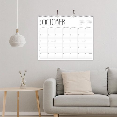 Guasslee Large Wall Calendar 2025-2026, 12 Monthly Calendar from 2025 June-May 2026 Jumbo 22"x17" Hanging Desk/Wall Planner with Spiral Bound for School Home Office Organizing