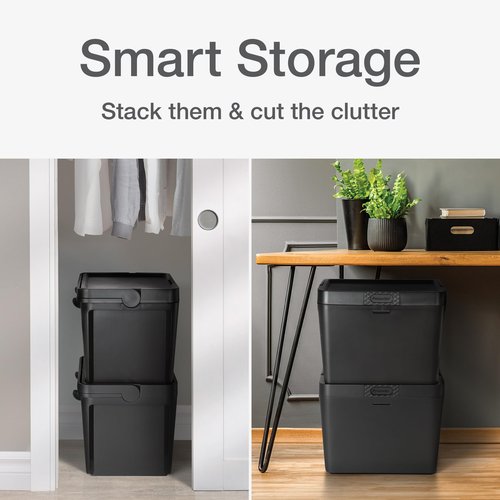 Pendaflex Portable File Box, Letter Size, Black, 14"" x 10.5" x 10.75"