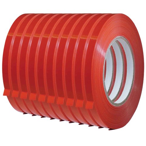 GGR Supplies T.R.U. UPVC-24BS Red Poly Bag Sealing Tape: 3/8 in. x 180 yds. (Pack of 10)