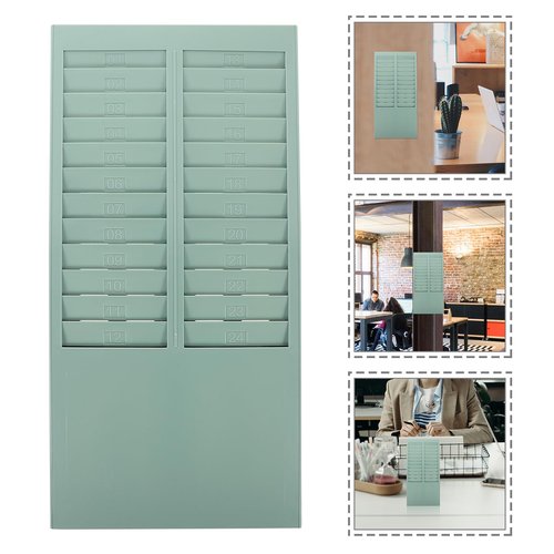 Attendance Cards Rack Attendance Time Clock Keychain Card Holder Wall Folder Recorder Badge Rack Time Expandable Rack Holder Rack Punch Rack Shelf Office Punch Hole