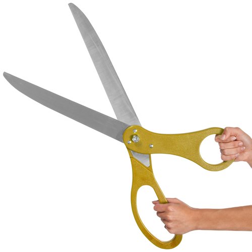 25" Gold Scissors for Grand Opening – Large Heavy Duty Scissors 25 Inch Giant Shears for Ribbon Cutting Ceremony Gold Giants Ribbon Cutting Sears for Special Events Inaugurations and Ceremonies