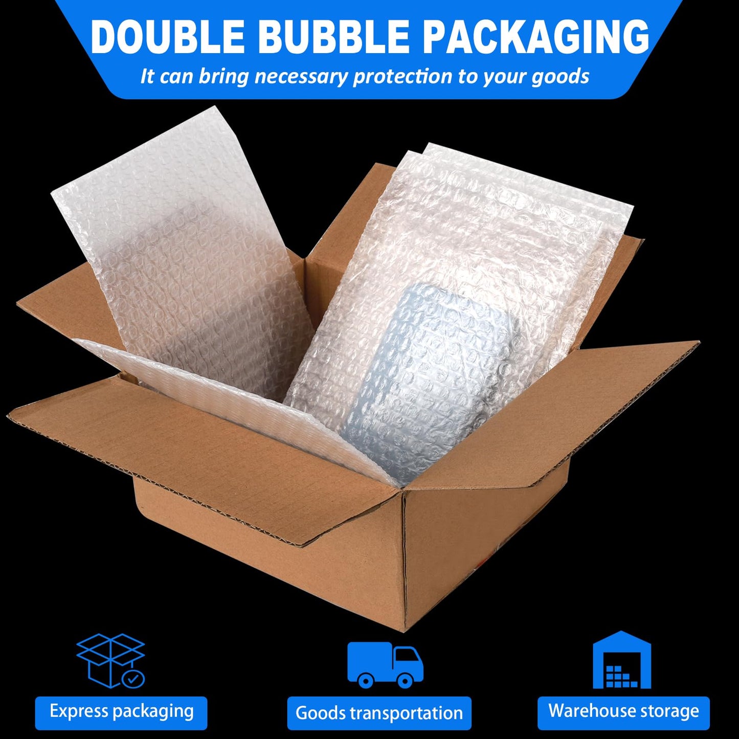 Bubble Pouches Wrap Bag 8 Inch x 10 Inch,30 Pcs Double Wall Thickening Shockproof Bubble Bags, Clear Bubble Out Bags Protective Bubble Pouch, Cushioning Bags for Moving, Shipping and Packing